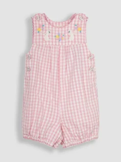 JoJo Maman Bébé gingham tuinbroek met applicatie