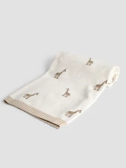 JoJo Maman Bébé Giraffe Embroidered Shawl