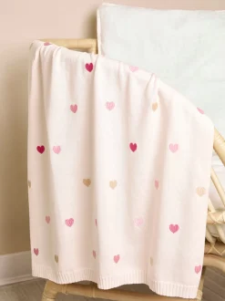 JoJo Maman Bébé Heart Embroidered Shawl