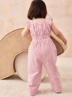 Jojo Maman Bébé jumpsuit met ruchemouwtjes
