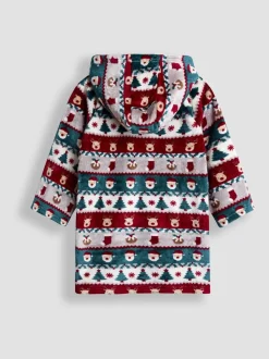 JoJo Maman Bébé Kerstmis Print Behaaglijke Deken Met capuchon
