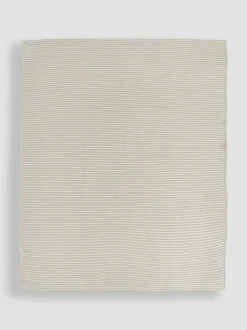 JoJo Maman Bébé Knitted Stripe Blanket Grey