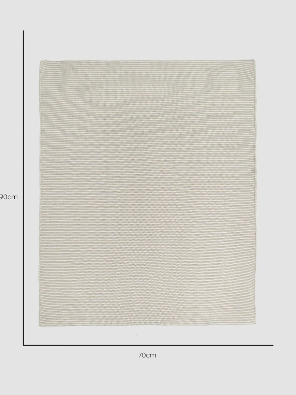 JoJo Maman Bébé Knitted Stripe Blanket Grey