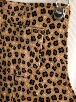 JoJo Maman Bébé Leopard Print Dungaree & T-Shirt Set