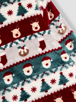 JoJo Maman Bébé Men's Christmas Fair Isle Fleece Pyjama Set