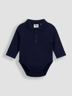 JoJo Maman Bébé 2-Pack Plain Long Sleeve Polo Shirt Bodies