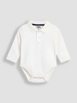 JoJo Maman Bébé 2-Pack Plain Long Sleeve Polo Shirt Bodies