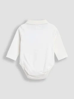 JoJo Maman Bébé 2-Pack Plain Long Sleeve Polo Shirt Bodies