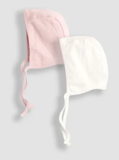 JoJo Maman Bébé 2-Pack Pointelle Bonnets