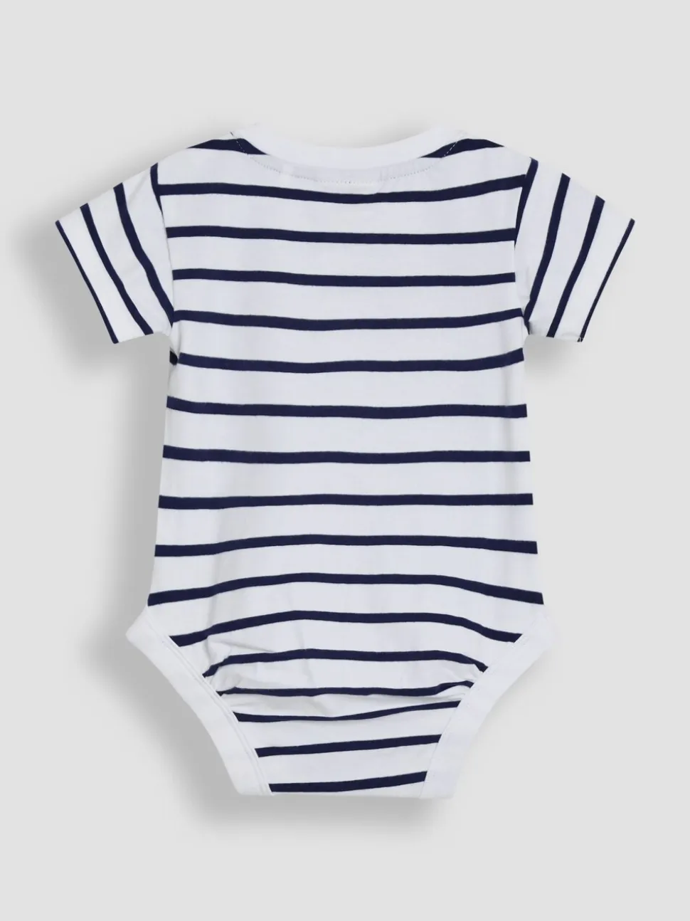 JoJo Maman Bébé 2-Pack Zeilbootstrepen & Effen Bodysuits