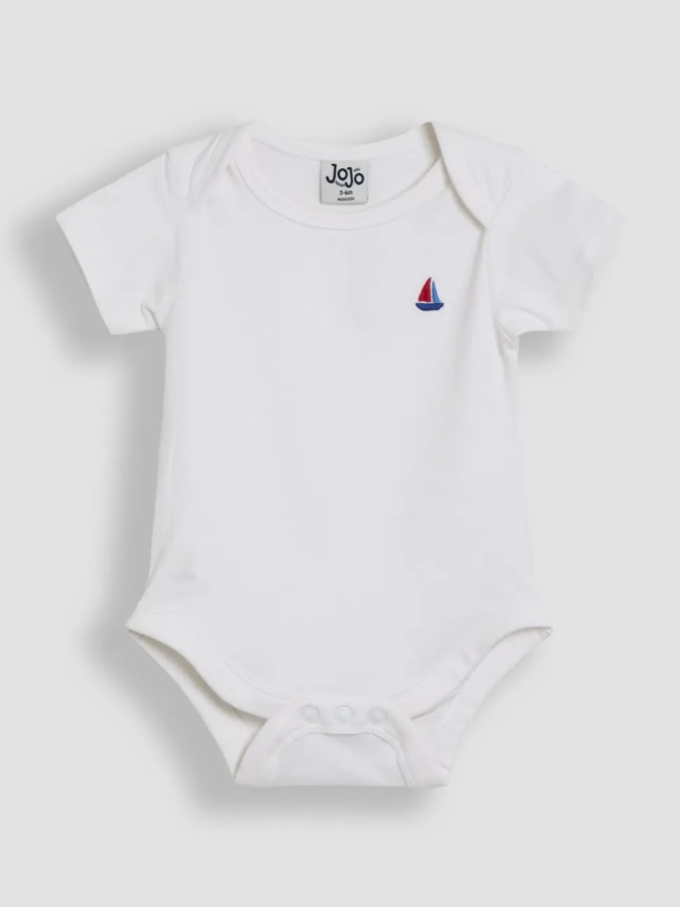 JoJo Maman Bébé 2-Pack Zeilbootstrepen & Effen Bodysuits