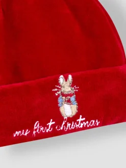 JoJo Maman Bébé Peter Rabbit™ Mijn eerste kerstfluwelen muts