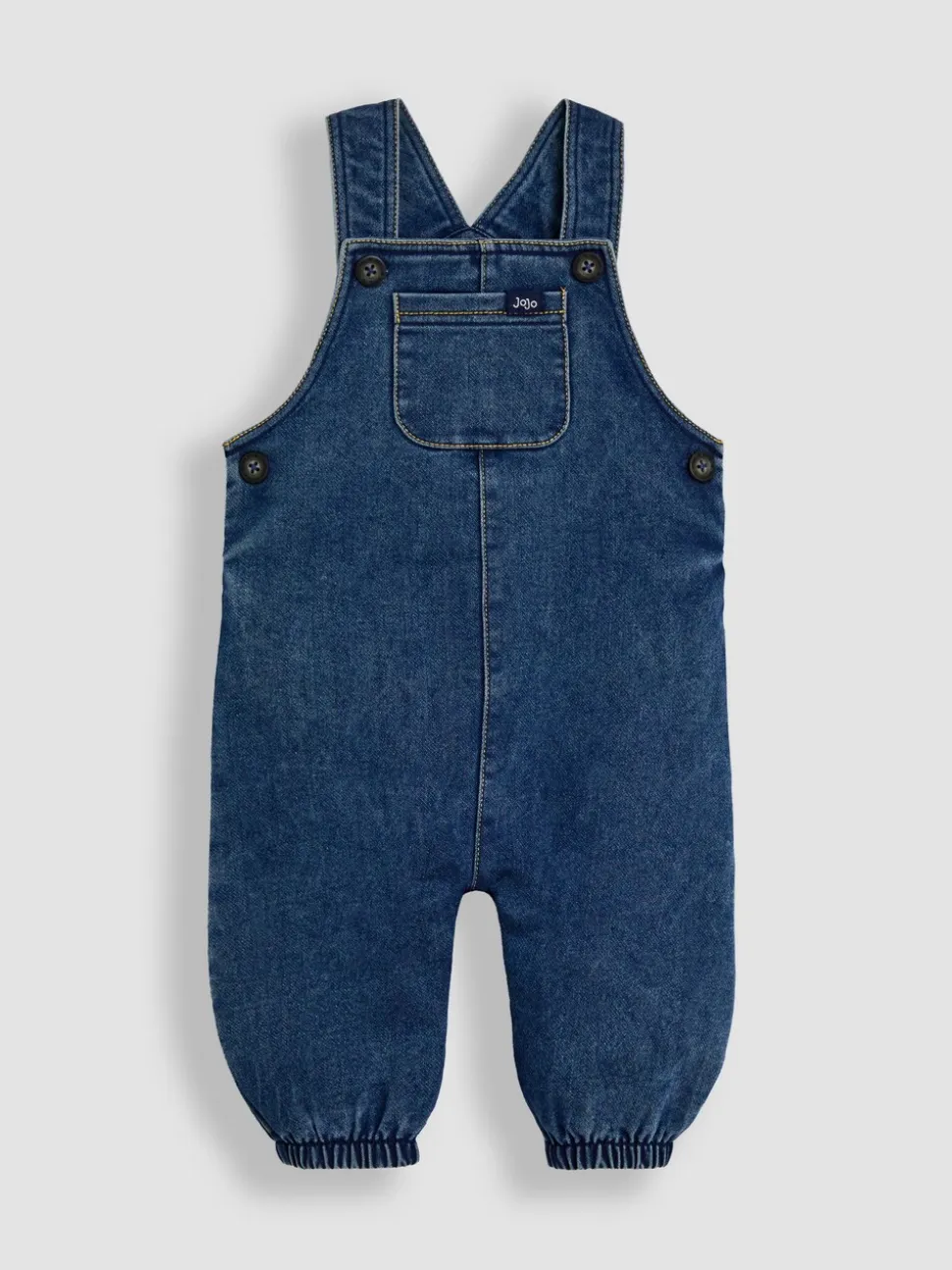 JoJo Maman Bébé 2-Piece Denim Dungarees & Top Set