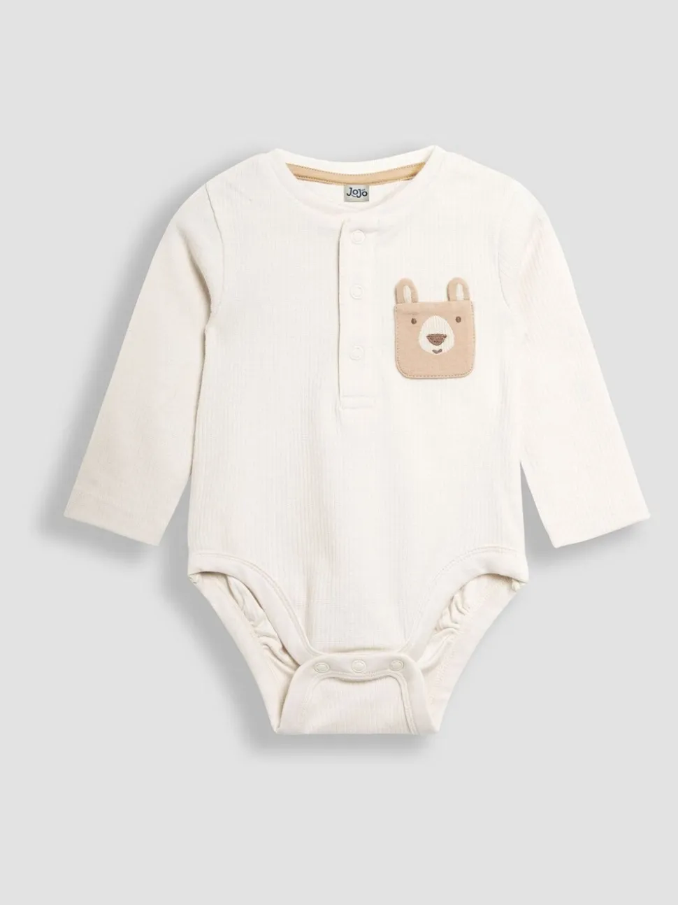 JoJo Maman Bébé Printed Bear And Appliqué Pocket Bodies 2 Pack