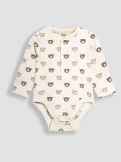 JoJo Maman Bébé Printed Bear And Appliqué Pocket Bodies 2 Pack