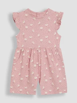 JoJo Maman Bébé Ruffle Shoulder Speelpakje van 100% Katoen