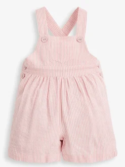JoJo Maman Bébé Seersucker Stripe Culotte Dungarees