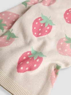 JoJo Maman Bébé Strawberry FairIsle Shawl