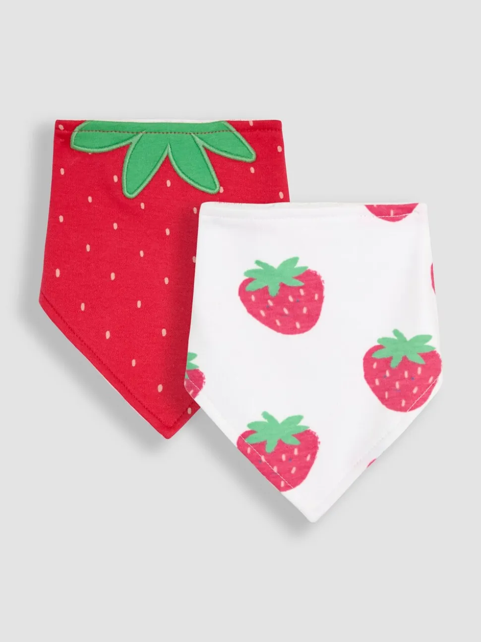 JoJo Maman Bébé Strawberry Dribble Bibs 2 Pack