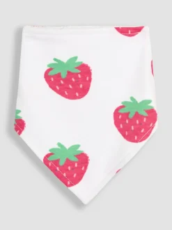 JoJo Maman Bébé Strawberry Dribble Bibs 2 Pack