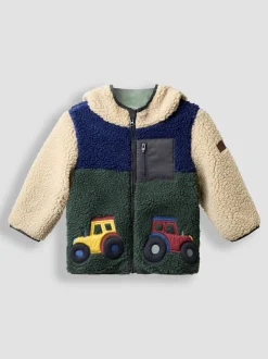 JoJo Maman Bébé Teddy Fleece Jas met Applicatie
