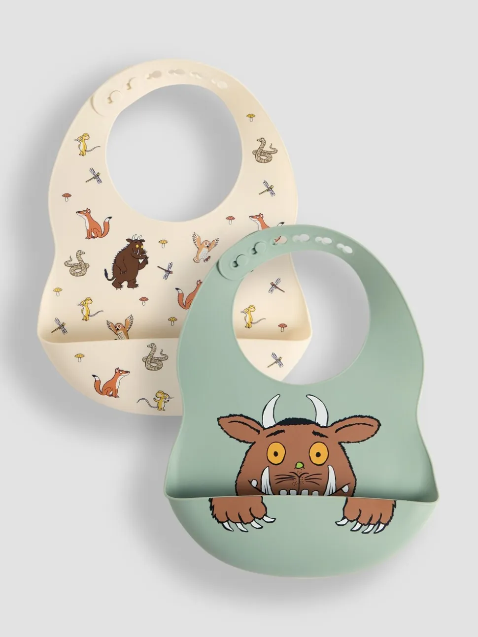 JoJo Maman Bébé The Gruffalo 2-Pack Silicone Bib Set