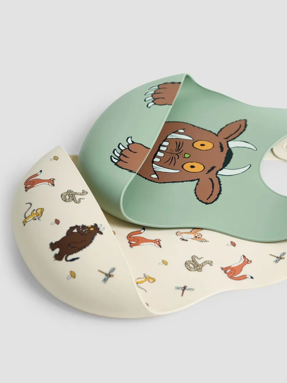 JoJo Maman Bébé The Gruffalo 2-Pack Silicone Bib Set