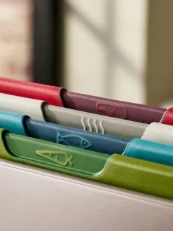 Joseph Joseph - 4-delige meerkleurige folioset van grote snijplanken met logo