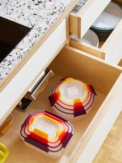 Joseph Joseph 8 Piece Nest Lock Round & Rectangle Multi Containers sets