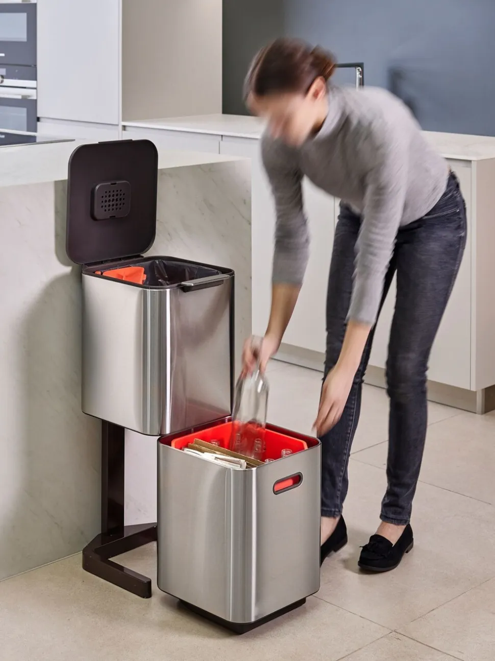 Joseph Joseph - Totem - Compacte afvalscheidings- en recyclingbak van 40 l