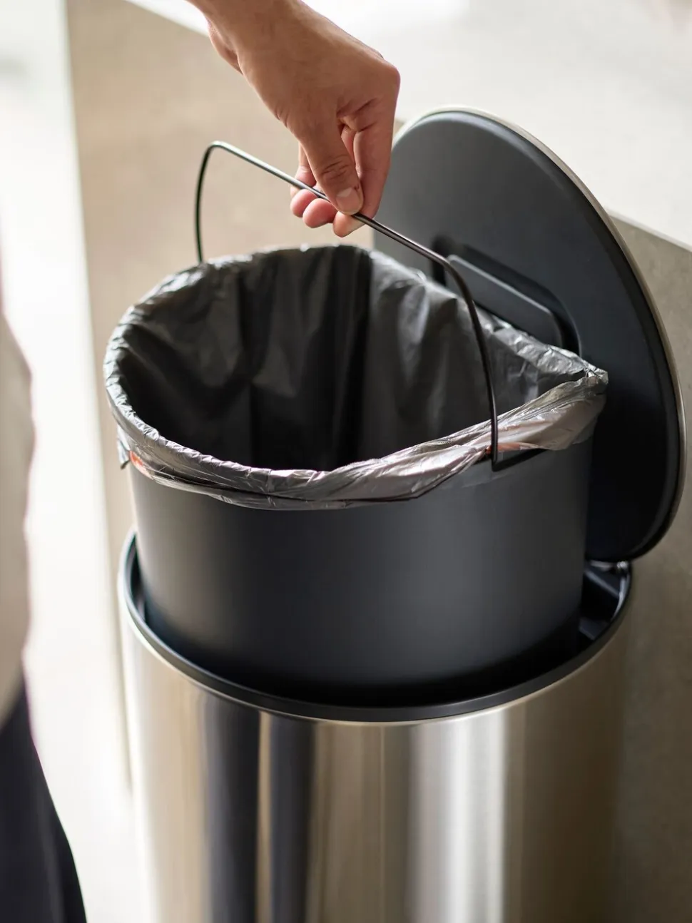 Joseph Joseph Arc 30-Litre Slimline Pedal Bin With Liner Pocket