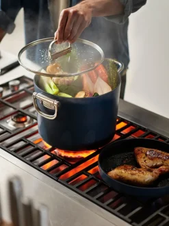 Joseph Joseph Space Folding Handle Ceramic Nonstick 25cm Stock Pot and Lid