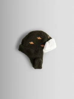 Kaki met dinoprint - JoJo Maman Bébé Trapper Hat