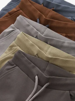 Kaki/grijs/blauw - Verpakking van 5 joggingbroeken (3mnd-7jr)