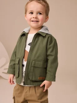 Kakigroen - 2 -delig Set van overshirt met capuchon en T-shirt (3mnd-7jr)