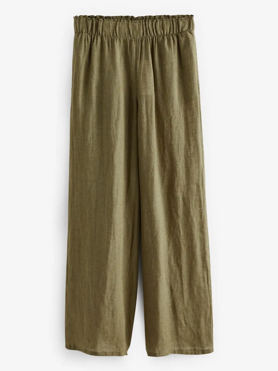 Kakigroen - 100% linnen Premium broek met wijde pijpen