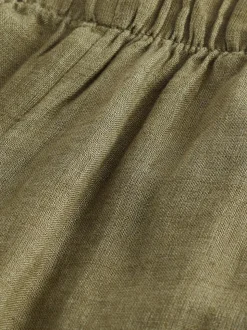 Kakigroen - 100% linnen Premium broek met wijde pijpen
