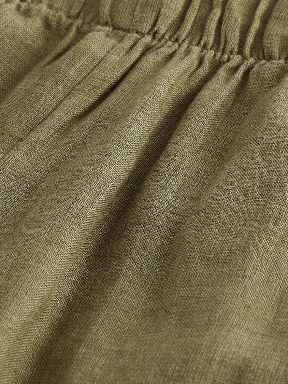 Kakigroen - 100% linnen Premium broek met wijde pijpen