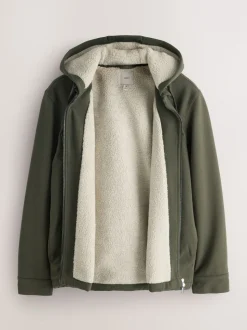 Kakigroen - Borg overshirt met fleecevoering