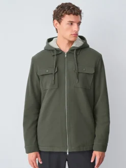 Kakigroen - Borg overshirt met fleecevoering