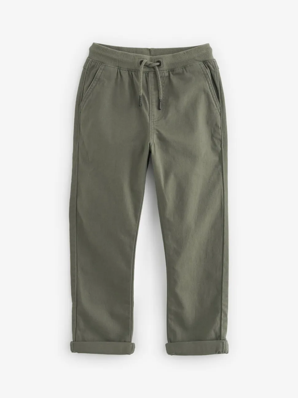 Kakigroen - Broek met geribde elastische taille (3-16 jr)