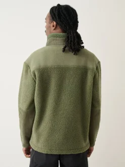 Kakigroen - Cord Block Zip Through Funnel Fleece