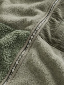 Kakigroen - Cord Block Zip Through Funnel Fleece
