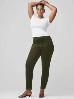 Kakigroen - Cord Skinny Hourglass Trousers