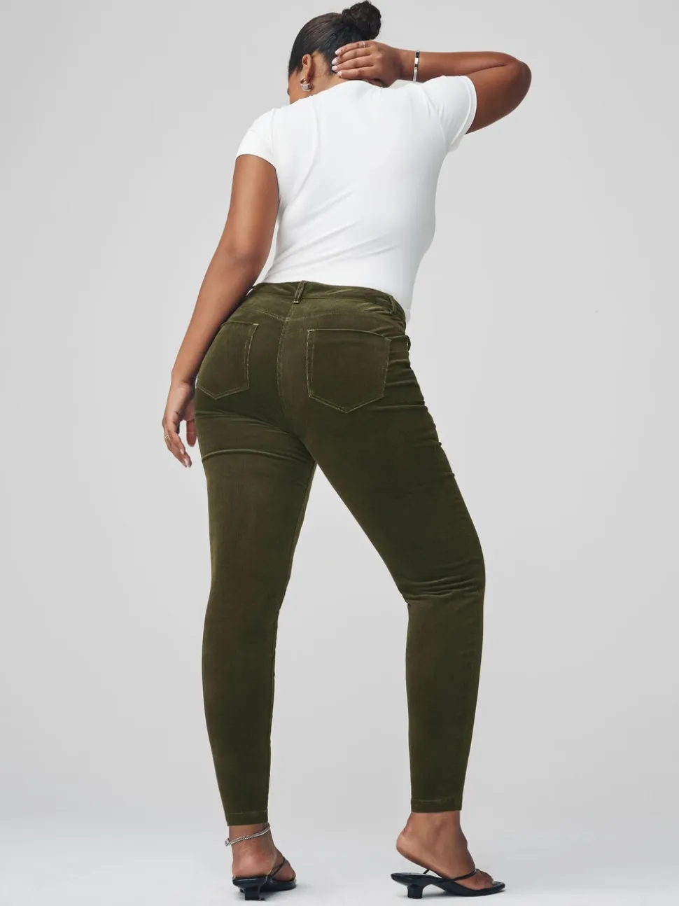 Kakigroen - Cord Skinny Hourglass Trousers