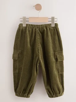 Kakigroen - Corduroy cargobroek (3 mnd-7 jr)