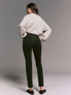 Kakigroen - Corduroy skinny broek