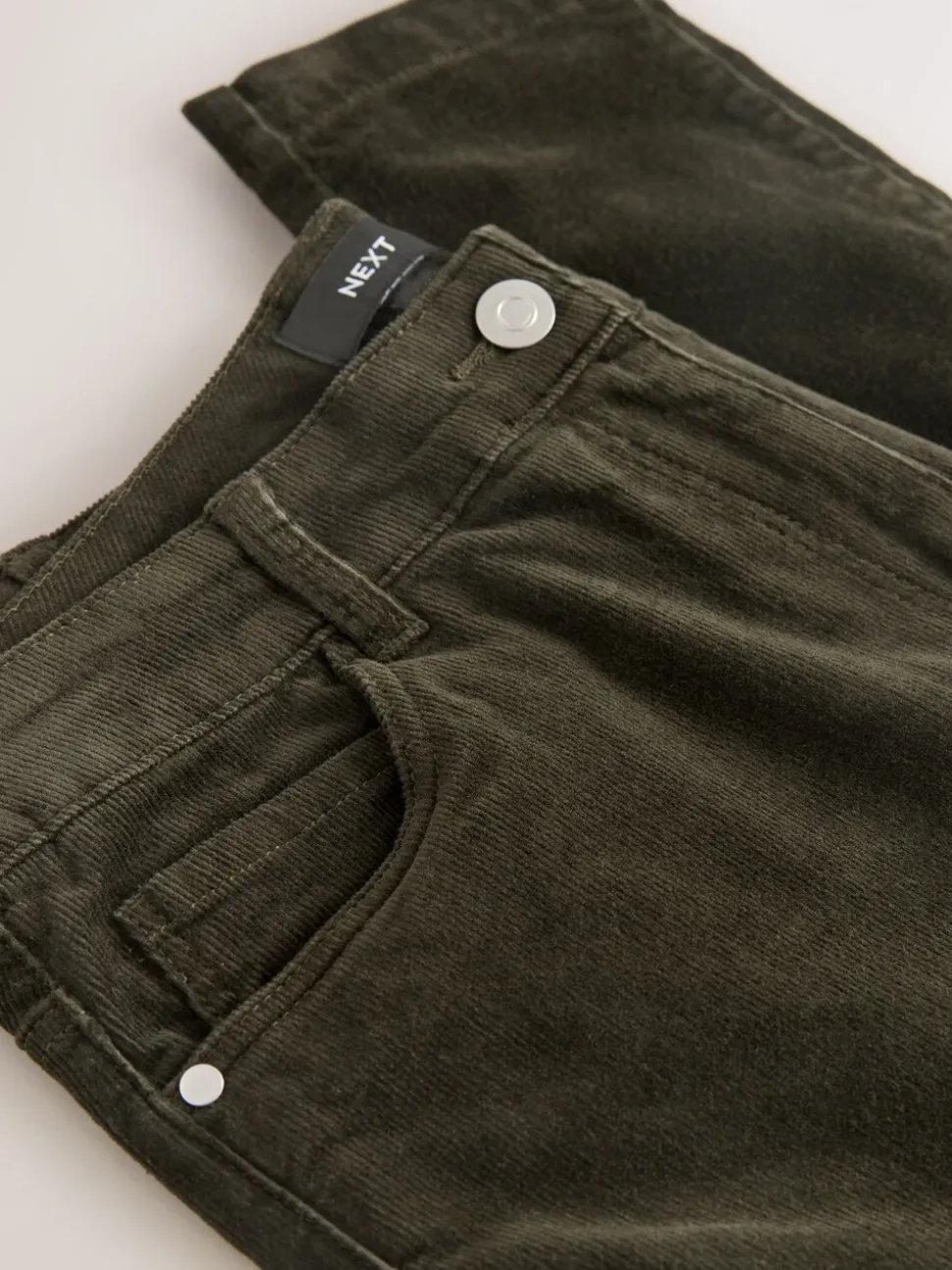 Kakigroen - Corduroy skinny broek