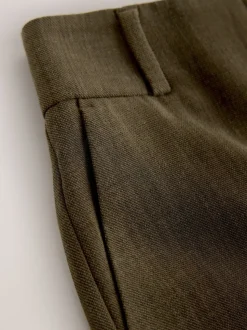 Kakigroen - Crosshatch Elastic Waist Wide Leg Trousers