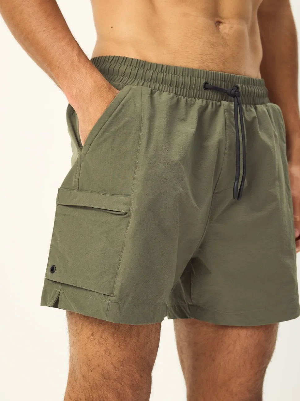 Kaki/groen - Fashion cargo zwemshorts